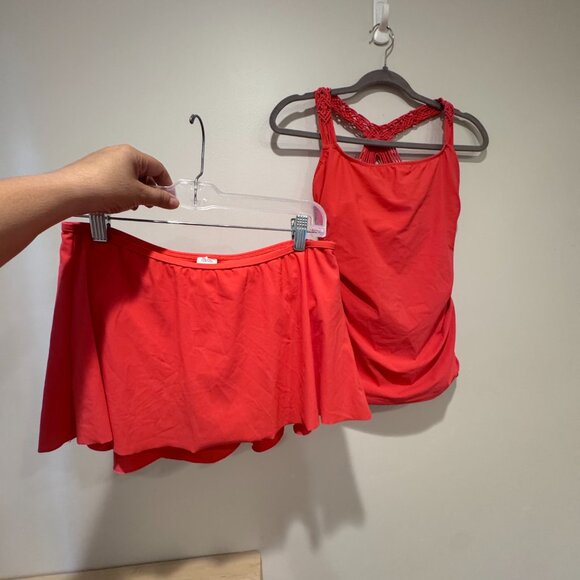 Profile By Gottex Pink Tankini Skirted Swimsuit Set – Size 8 - Picture 1 of 9